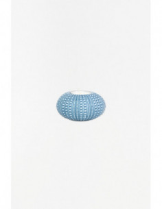 Portavelas de cerámica celeste 