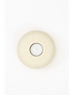 Portavelas cerámica blanca  2