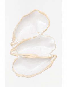 Cuenco de cerámica de ostra blanca 