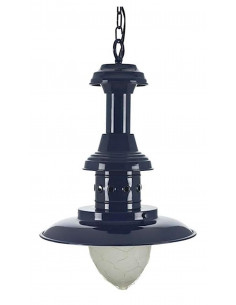 Lámpara de pescador náutica en azul marino