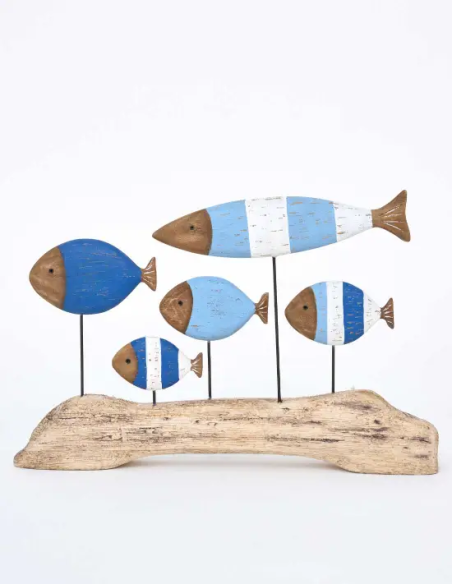  figura banco de peces madera 