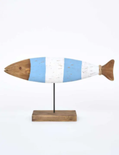 pez alargado madera 
