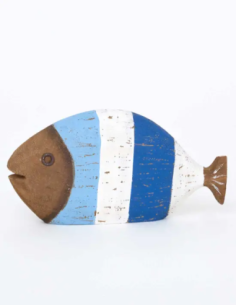 figurita pez madera 