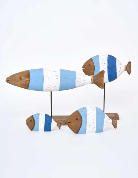  figurita pez madera