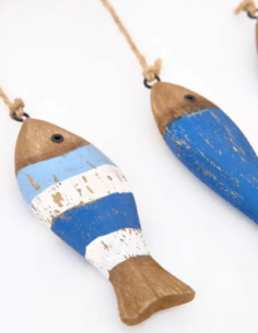 movil de peces madera  2