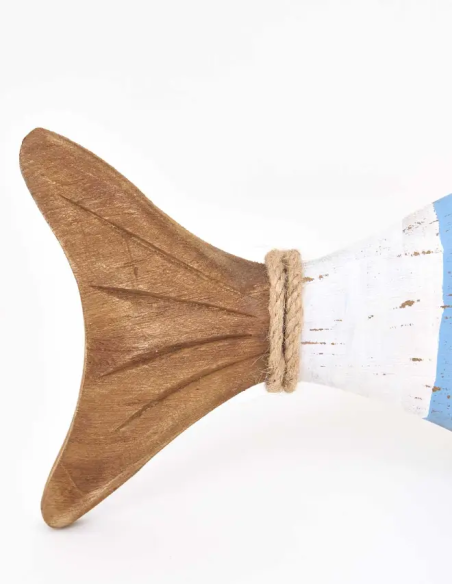  pez madera colgante con franjas 