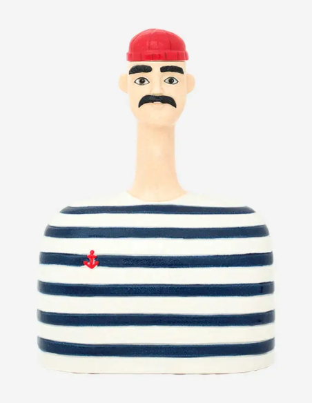 Marinero de cerámica con gorro 