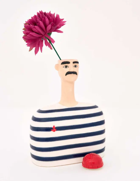 Marinero de cerámica con gorro 