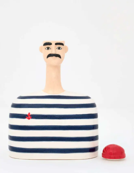  Marinero de cerámica con gorro 