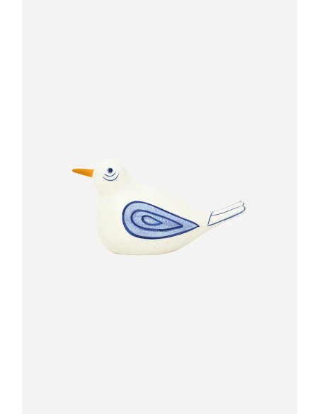 Pájaro pequeño blanco en cerámica 