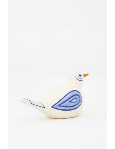  Pájaro pequeño blanco en cerámica 
