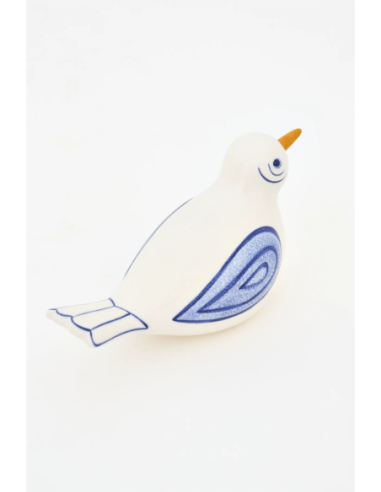  Pájaro pequeño blanco en cerámica 