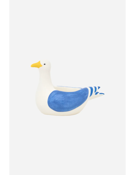 Pájaro portavelas cerámica 