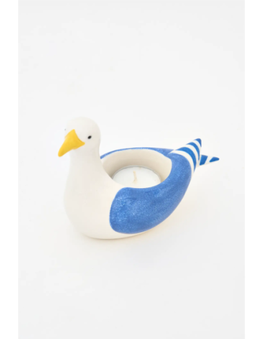 Pájaro portavelas cerámica 