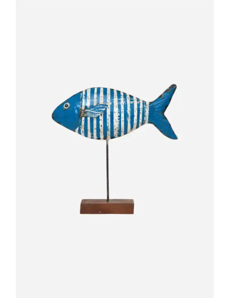pez de rayas en metal 