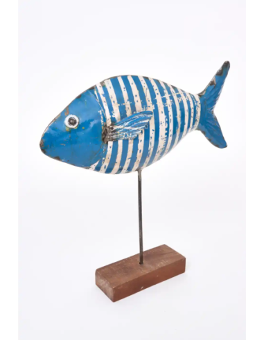  pez de rayas en metal 