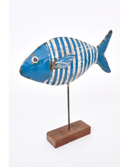  pez de rayas en metal 