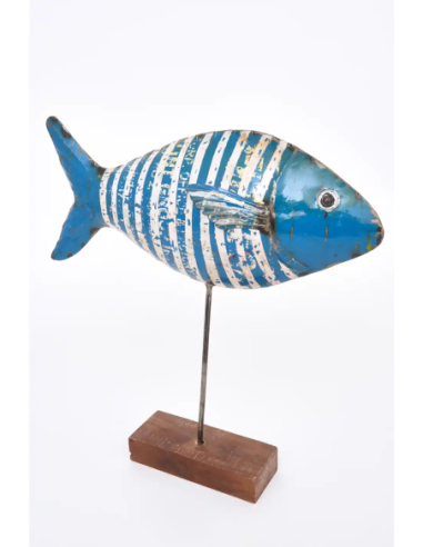  pez de rayas en metal 