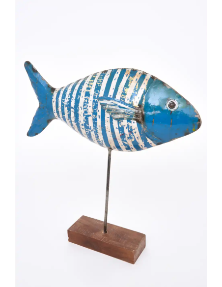  pez de rayas en metal 