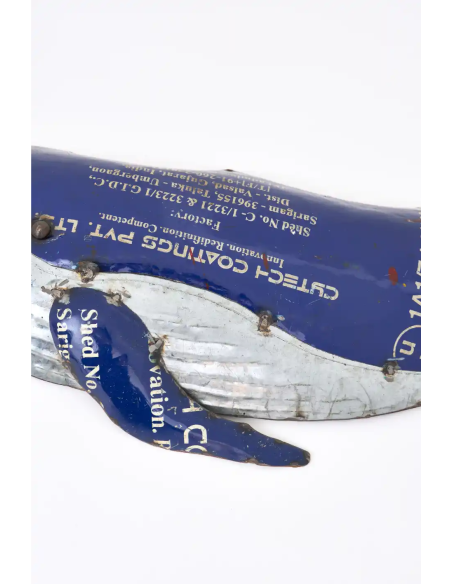  ballena en metal reciclado 