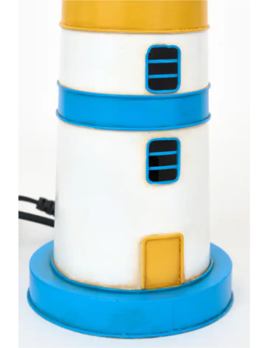  Faro eléctrico azul y amarillo 