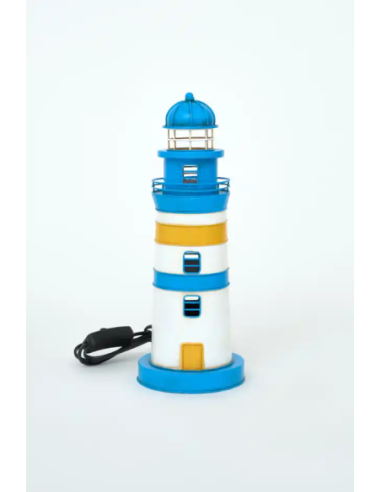  Faro eléctrico azul y amarillo 