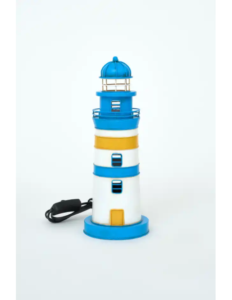 Faro eléctrico azul y amarillo 