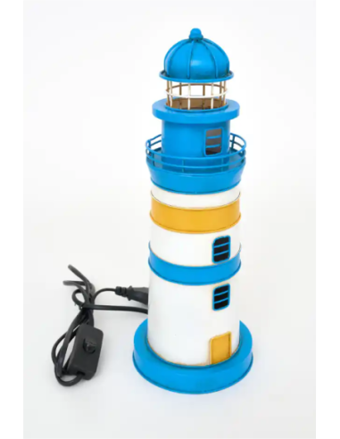 Faro eléctrico azul y amarillo 