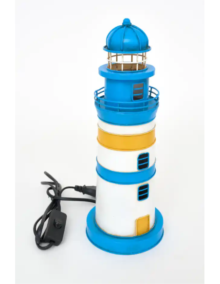  Faro eléctrico azul y amarillo 
