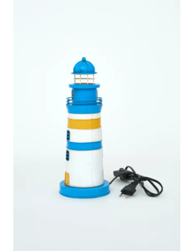  Faro eléctrico azul y amarillo 
