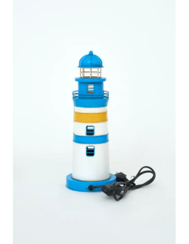  Faro eléctrico azul y amarillo 