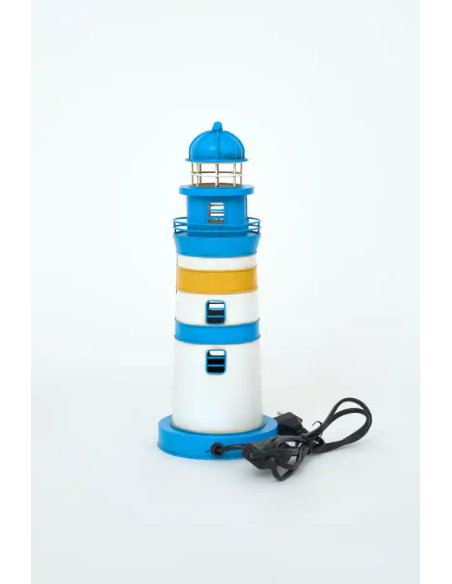  Faro eléctrico azul y amarillo 