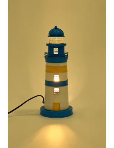  Faro eléctrico azul y amarillo