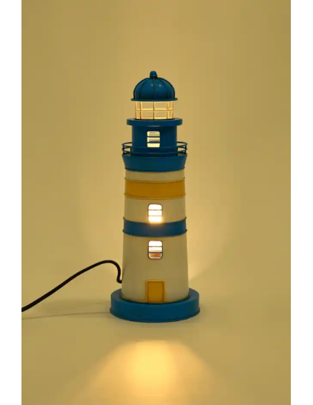  Faro eléctrico azul y amarillo