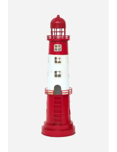 faro electrico rojo y blanco 