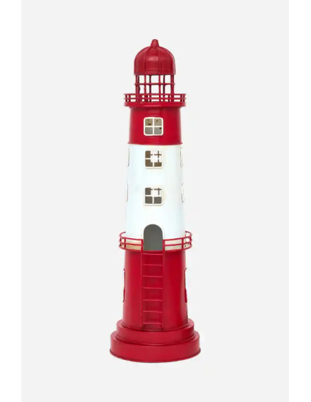 faro electrico rojo y blanco 