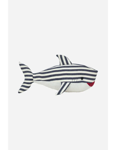peluche tiburón a rayas 
