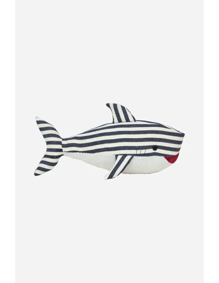 peluche tiburón a rayas 