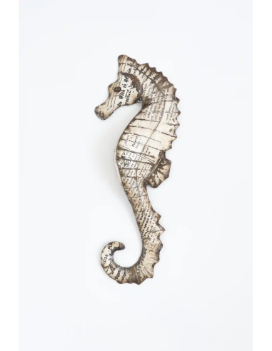 Caballito de mar de metal reciclado para pared