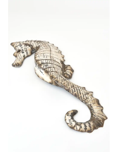 Caballito de mar de metal reciclado para pared