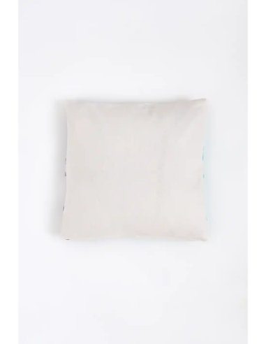  cojín bordado algas azul