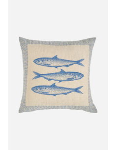 cojín de algodón con peces 
