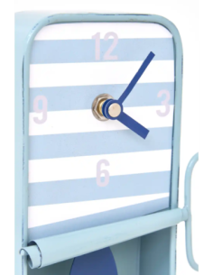 Reloj lata de sardinas azul cielo grande  2