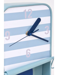 Reloj pequeño lata de sardinas azul claro  2