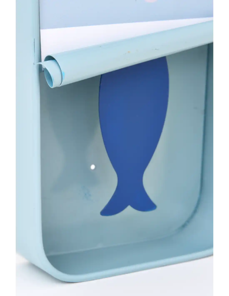  Reloj pequeño lata de sardinas azul claro 