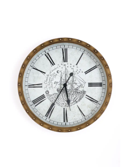 Reloj náutico clásico de hierro 