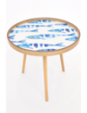 Mesa esmaltada de madera alta 