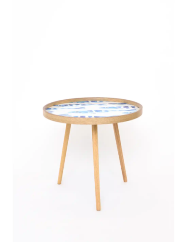  Mesa esmaltada de madera alta 