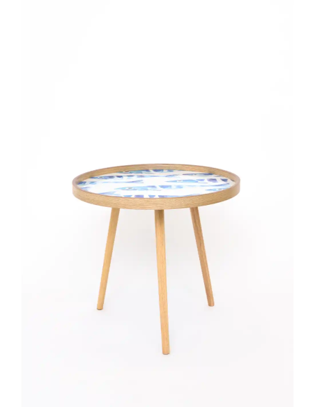  Mesa esmaltada de madera alta 