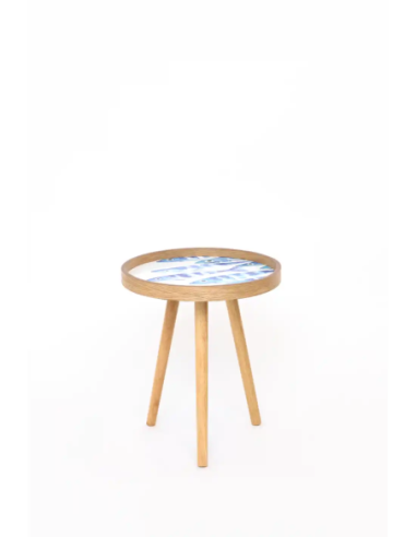  mesa esmaltada de madera pequeña 